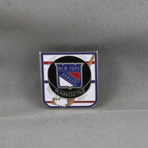 New York Rangers Pin (VTG) - Slapshot Puck Logo - Stamped Pin